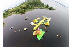 China Floating Inflatable Water Games / Inflatable Aqua Park With Digital Printing supplier