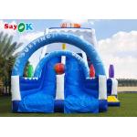 42.7ft Giant Inflatable Water Slides Blue Inflatable Double Beach Lane Slide