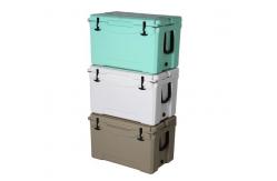 China 75L Wheeled Rotomolded Ice Box With PU Insulation supplier