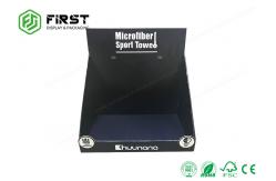 China Black Printed Retail Foldable Cardboard Counter Display Boxes , Printed Display Boxes supplier