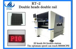 China LED Lights Pick And Place Machine 450X300MM Double Rails 20 Heads 84 Feeders supplier