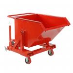 Red Self Dumping Dumpsters 7000LBS Forklift Dump Bin Compact for sale