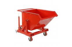 China Red Self Dumping Dumpsters 7000LBS Forklift Dump Bin Compact supplier