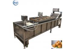 China High Pressure Brush Potato Washing Machine , Fruit And Vegetable Cleaner Machine supplier