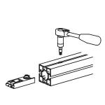 S208 Maxima System  Square Extrusion40mm 8 grooves,Aluminium profile For Exhibition Stand