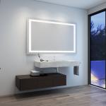 Integration Large Illuminated Bathroom Mirror Energy Efficient Easy Installation