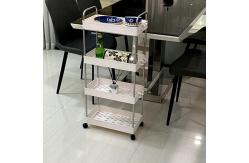 China Thickened Bathroom Storage Carts With Lockable Wheels Movable Lightweight 0.7kg supplier