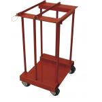 4 Gas Cylinder Pallet Rack , Easily Move Compressed Gas Bottle Rack With Caster for sale