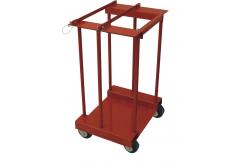 China 4 Gas Cylinder Pallet Rack , Easily Move Compressed Gas Bottle Rack With Caster supplier