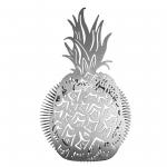 Brushed Stainless Steel Barware Hawthorne Cocktail Strainer with Pineapple Design for sale