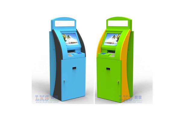Free Standing LCD Dual Screen Retail Mall Kiosk Swipe Card Reader Kiosk