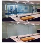 Easy To Clean Switchable Privacy Glass Customizable Tempered Opaque Switching Glass for sale
