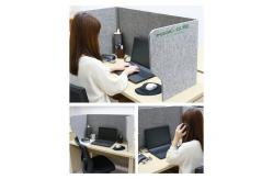 China Anti-Noise 100% Recyclable Polyester Fiber Pet Acoustic Desk Panel for Office supplier