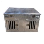 Diamond Plate Aluminum Double Dog Box With Storage Compartment for sale