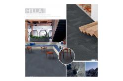 China Line Element Design Printed Commercial Carpet Tiles Nylon 6 With PVC Backing supplier