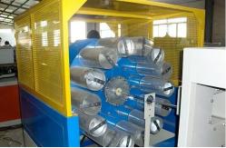 China Double Screw Pipe Extrusion Machine PVC Fiber Reinforced Soft Pipe Making Machine supplier