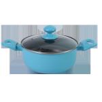 CIQ 3.0mm Thickness Alu Non Stick Soup Pot With Clear Lid