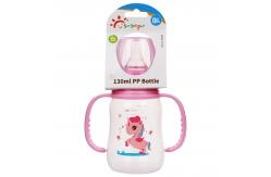 China PP Arc Newborn Baby Feeding Bottle 5oz 130ml Double Handle supplier