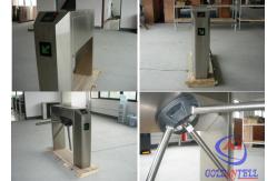China Biometric function rolling gate tripod turnstile with counter in rustproof stainless steel supplier