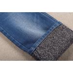 339 Gsm Fleeced Rayon Stretchable Denim Fabric Colored Backside Terry Loop Ultra Comfort for sale