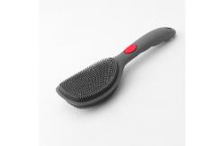 China Anti Deformation Silicon Dishwashing Brush With Long Handle supplier