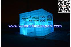 China Cube Inflatable Wedding Party Tent With Led Lighting , Inflatable Cube Booth supplier