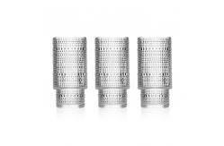 China Retro Crystal Clear Coffee Drinking Glasses Cup Ripple Glassware Embossed supplier