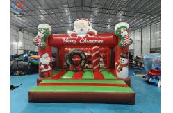 China Supplier Inflatable Christmas Santa Claus Jumping House Inflatable Bouncy Castle supplier