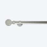 25mm Beaded Ball Finial 2m Length Metal Pipe Curtain Rods For Home Decor for sale