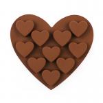 10 Cavities 3D Heart Chocolate Bomb Silicone Molds for sale