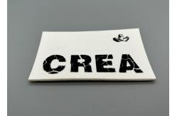 China Good Washable White Microfiber Screen Printed Patches With Matte Silicone Logo supplier