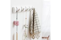 China Heavy Duty Coat and Hat Hook Rail Wall Hooks Durable Bamboo Robe Rack supplier