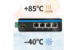 China Gigabit Ethernet 5 Port Industrial Grade Switch With SFP Fiber Port supplier