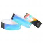 Tyvek Paper Event Wristbands Blue Red Waterproof Adjustable Size for sale
