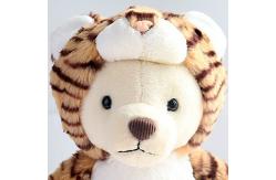 China ISO9001 Short Plush Teddy Bear With Detachable Lion Hat supplier