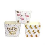 Small Square Paper Baking Pans Gold Foil Bakeware Ovenable Paper Baking Molds for sale