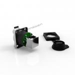 Audio Industrial Rj45 Female Connector Waterproof Panel Mount for sale
