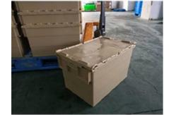 China Logistics Movable Plastic Attached Lid Containers Customized Logo supplier