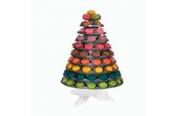 China Clear Plastic 10 Tier Macaron Stand 62cm Macaron Wedding Display supplier