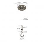 Brass Steel Three Holes Suspended Cable Lighting System With A Hook Gripper YW86019