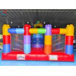 Customized LEGO Block Splicing Inflatable Bouncy House With Slide Combo For Kids