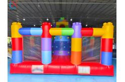 China Customized LEGO Block Splicing Inflatable Bouncy House With Slide Combo For Kids supplier
