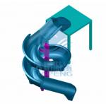 OEM 3.3 Meters Fiberglass Water Park Swimming Pool Slide - Blue for sale
