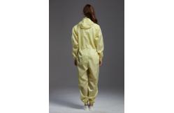 China Waterproof Lint Free Zipper Antistatic Coverall Reusable ESD Cleanroom Coverall supplier