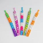 Silicone Rubber Bubble Stress Relieving Toy Rainbow Rubber Customized Popular Bracelet for sale