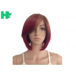 Normal Lace Red Synthetic Hair Wigs 22 Inch Kanekalon Hair Weave for sale