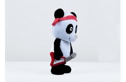 China Black / White Panda Plush Toy , Soft Feeling Panda Bear Stuffed Animal supplier