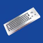 Compact 65 Keys Brushed Industrial Keyboard With Trackball