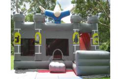 China Wizard Combo Slide Inflatable Commercial Bouncy Castles Anime Design 1 Year Warranty supplier