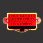 Manufacturer Graphic LCD Display FSTN 128X64 dots matrix lcd 45mA Cog St7565r FSTN Graphic LCD Module 1.3in Positive for sale